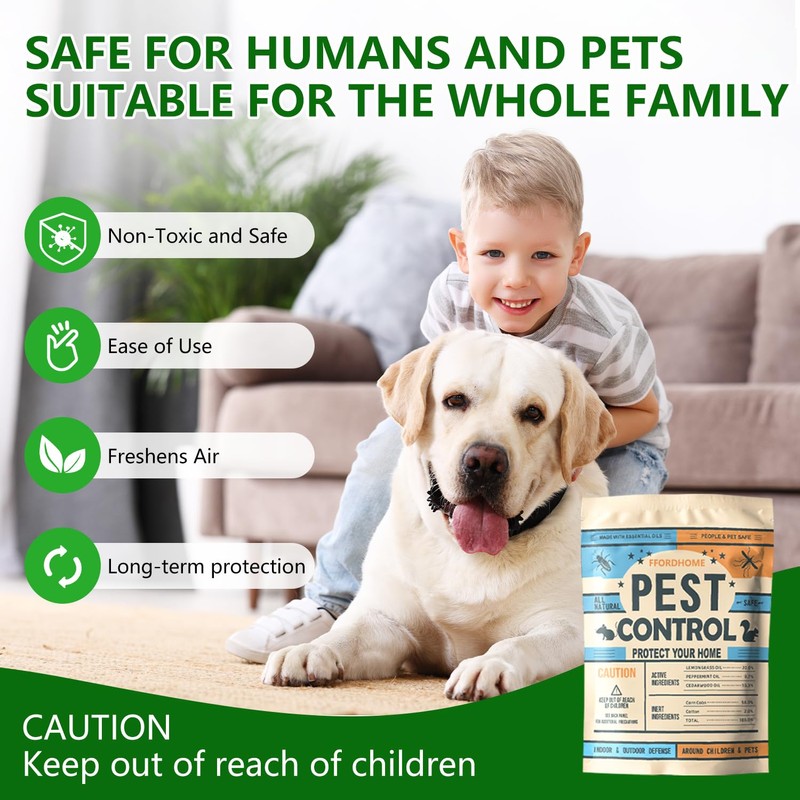 FfordHome Pest Repellent ，Rodent Repellent Moth Balls for Outdoor use，