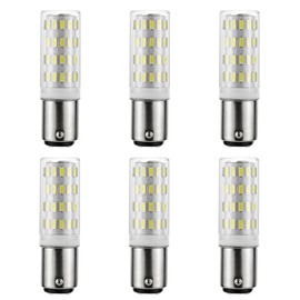 BA15D 4W B15d LED Dimmable AC/DC 12V to 24V Warm White 3000K 40W Equivalent, Double Connect SBC Bayonet LED Replacement Lamp for Home Lighting Bulbs (6)