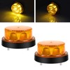 24V LED Strobe Beacon Light, Amber Emergency Lamp, Rotating Flashing