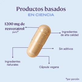 B-fit | Resveratrol | 120 Capsulas | 1200mg | 60 Porciones Sabor Sin sabor