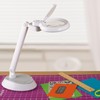 OttLite LED Space-Saving Magnifier Desk Lamp with Optical-Grade Magnification (White)