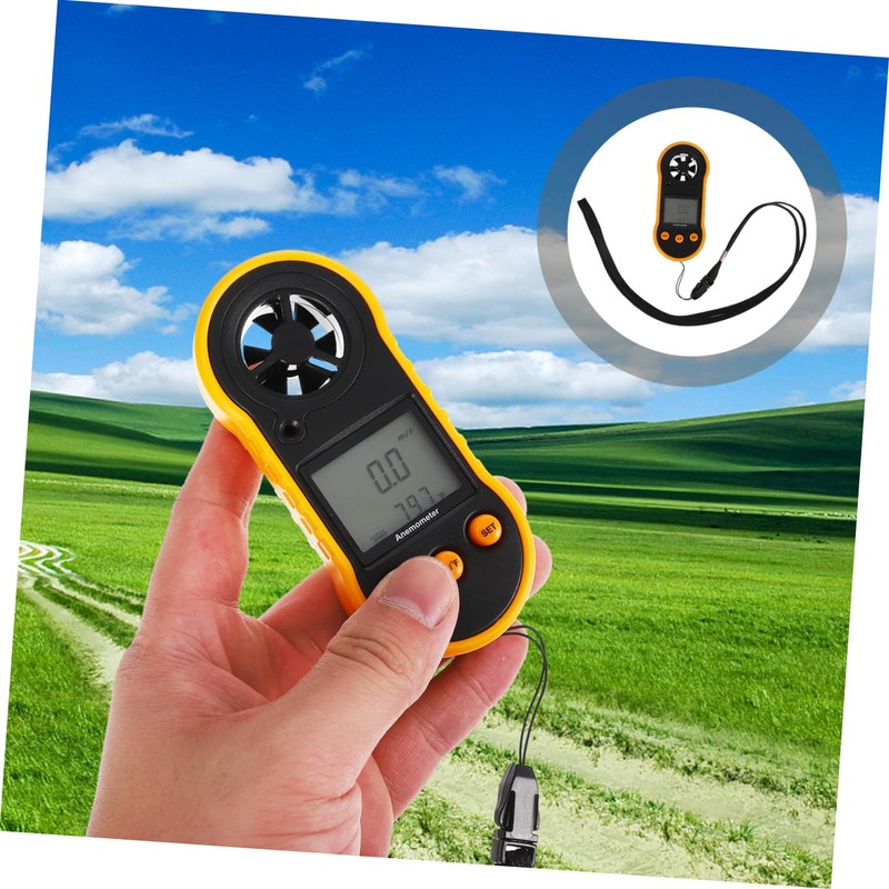 Levemolo 1 PC Handheld Digital Anemometer Compact Wind with Air