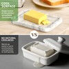 XenMee Marble Butter Dish with Lid, Elegant Large Capacity Butter