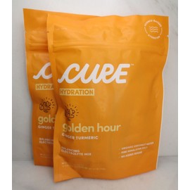 CURE GOLDEN HOUR GINGER TURMERIC ELECTROLYTE MIX 14 PACKETS EXP:2026 2PCS