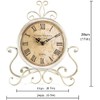 HZDHCLH Retro Silent Roman Table Clock for Living Room Bedroom