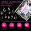 Ditran Medium Stiletto Gel Nail Tips Full Cover 504Pcs Pre-Shaped