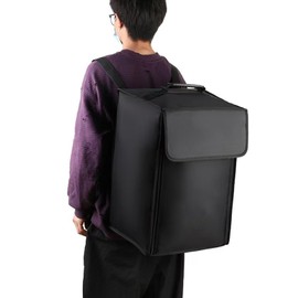 Large Padded Cajon Drum Bag Waterproof Cajon Bag For Drummers, Portable Drum Hardware Box with Backpack and Carrying Grip, Black Buffle Bag For Drum Accessories (Black Drum Bag, XL: 20.5x13.4x13.4 in)