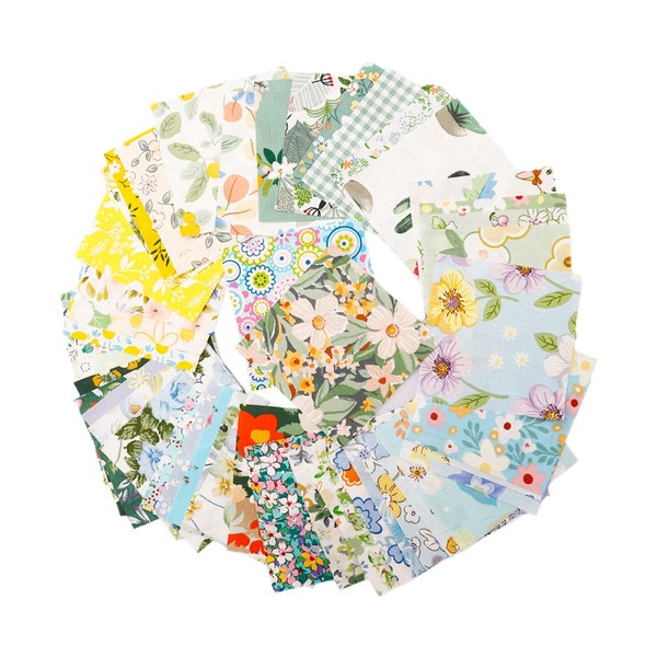 Cosyhav 50pcs 10x10cm 100% Cotton Fabric, Material for Sewing, Fabric