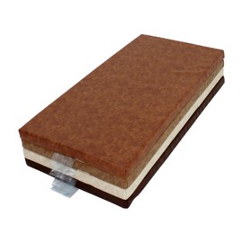 FDP Rustic Sleepy Time Children's Non-Folding Foam Rest Nap Mat with Non-Slip Bottom for Home, Daycares, Classrooms, 2 inch Thick with Name Tag Holder (4-Pack) 12269-DA - Distressed Assorted