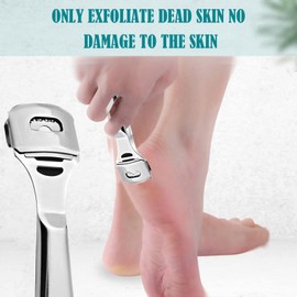 Pack of 14 Callus Slicer Foot Scraper Pedicure Foot Scraper Razor Foot File Callus Remover with 10 Replacement Blades for Hand Feet Foot Care