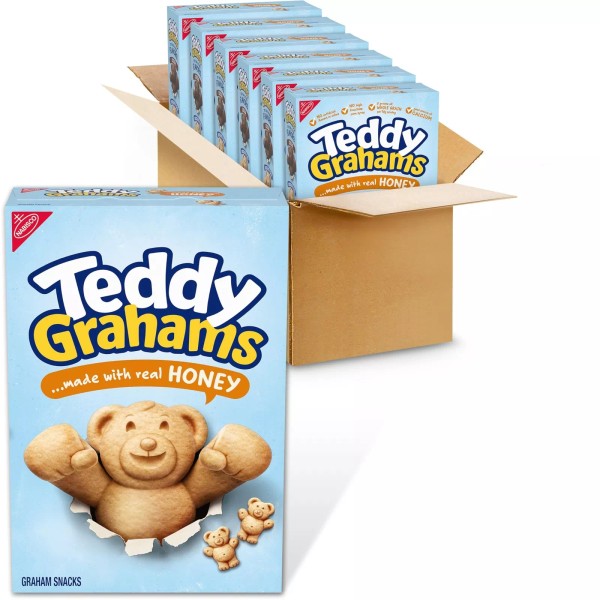 Teddy Grahams Honey Graham Snacks 10 Oz Pack of 6