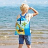 WAWSAM Kids Gym Drawstring Backpack Beach Bag, 38×45 cm Truck