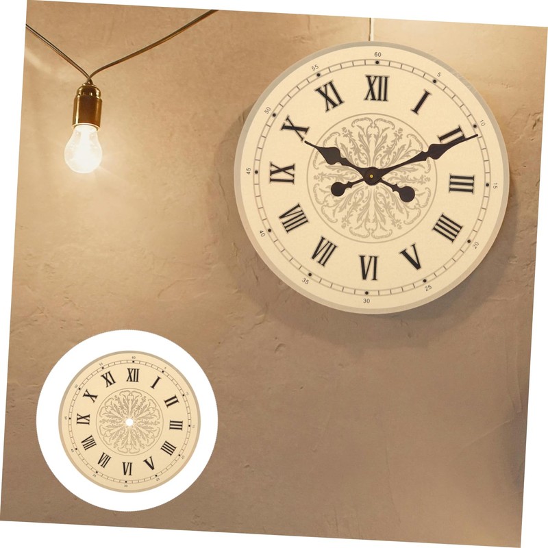 COHEALI 2pcs Aluminum DIY Clock Dial Replacement Roman Numeral Design