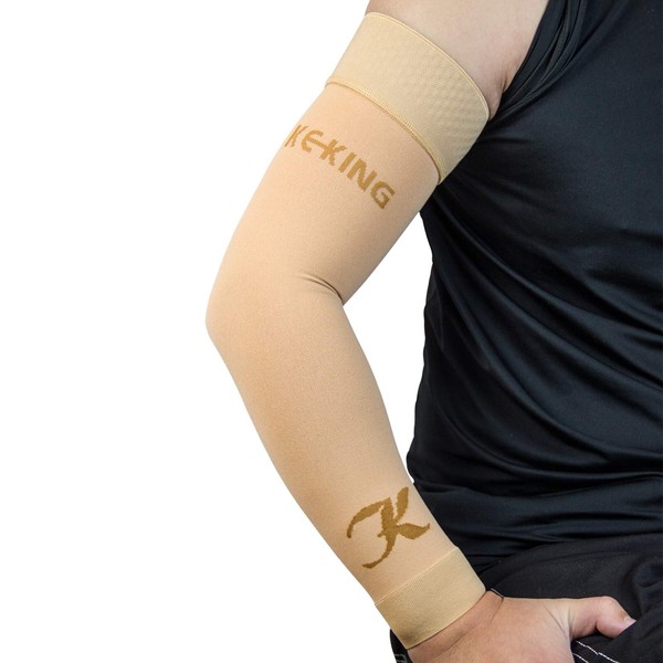 KEKING Medical Compression Arm Sleeves (Pair), 20-30 mmHg Graduated Compression
