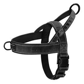 Adjustable No-Pull Dog Harness for Large Dogs – Padded Vest with Reflective Strips for Everyday Walks and Outdoor Adventures