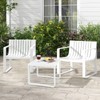 Tangkula Patio Chairs Set of 2, Weather-Resistant Plastic Outdoor Armchairs