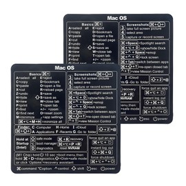 2pcs Mac OS Shortcuts Sticker for Air/Pro, Black