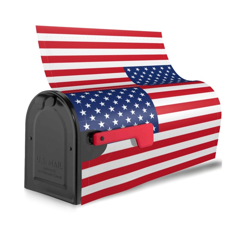 Abucaky American Flag Mailbox Cover Magnetic Independence Day Patriotic Waterproof