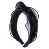 Beautiful Holiday Tulle Knot Headband With Sequins-Black