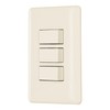Volteck PA-APTR-BI, Placa armada 3 interruptores color marfil