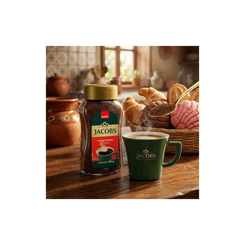Jacobs Tradicional 180g | Café Soluble Aglomerado | Instantáneo