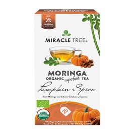 Miracle Tree - 3 Count of Organic Moringa Superfood Tea, 25 Individually Sealed Tea Bags, Pumpkin Spice (Keto, Detox, Energy/Immunity Booster, Vegan, Gluten-Free, Organic, Non-GMO, Caffeine-Free)