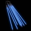 W2B VidaXL Meteor Light Set 8 Blue Plastic 19.7\" Tubes