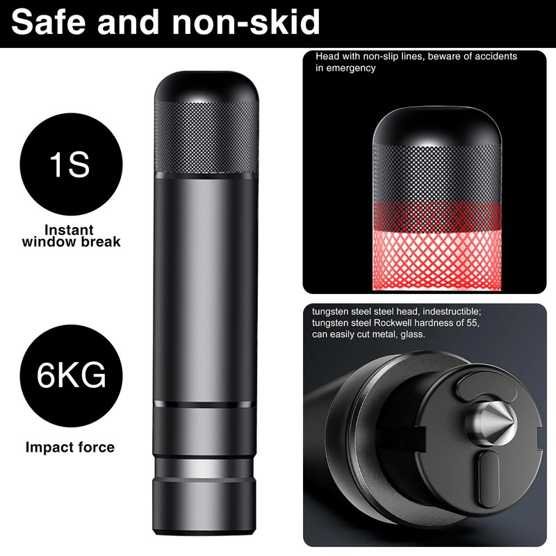 YANINEE Hammerdex Original Glass Breaker with Belt Cutter