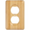 YDJSA Wood Outlet Covers Bamboo Single Duplex Wall Plates for