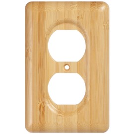 YDJSA Wood Outlet Covers Bamboo Single Duplex Wall Plates for Electrical Outlets, Decorative Outlet Covers