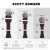 Scott Edward Golf Headcovers 5Pcs for Driver*1 Fairway*2 Hybrid*2,Knitted Elastic