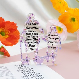 Gifts for Grandma - Engraved Acrylic Puzzle Piece - Adorable Grandma Presents for Birthday, Christmas, Thanksgiving Paperweights - Elegant Decorative Plaque with Lovely Quote-Grandmother Gifts