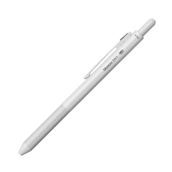 Auto MF-25B3-WT Multi-Functional Pen, Bloom 3-in-1, Ice White