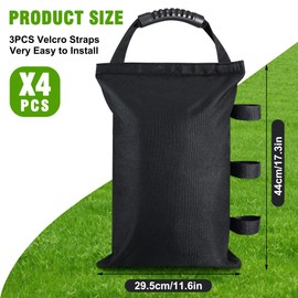 cakefly 4Pack Gazebo Weights Sand Bags Tent Sandbags Industrial Grade 600D Heavy Duty Sand Weight Bags Gazebo Leg Weights Bags Parasol Weights Bag for Pop Up Tents Canopy Umbrella