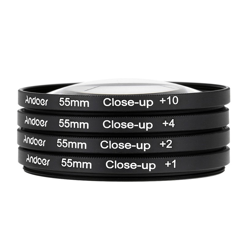 Andoer 55mm Macro Close-Up Filter Set +1 +2 +4 +10