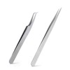 Lunamoon Eyelash Extension Tweezers 2pcs - Straight Tweezers Curved Tweezers