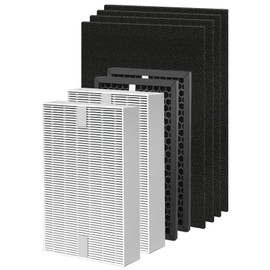 HPA5200B Replacement Filter Compatible with Honeywell HPA 5200B HPA5220 HPA5250 HPA3200 Air Purifiers, 2 Efficiency Filter, 2 S Carbon and 4 A Pre-Filters, Part # HRF-R HRFSC1 HRF-ARVP200 HRF-A200