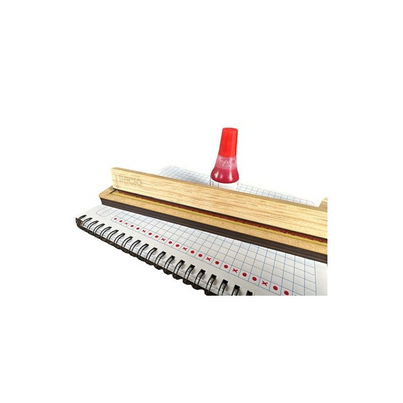 Inkvasor Sello Base de Madera Para Márgenes Escolares - Incluye