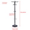 OUKANING Metal Coat Rack Floor Standing Coat Tree with 16