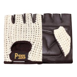 Prime Finger Less Net Cycle Padded Gloves Biker Fitness Gym Body Building Weight Lifting Glove 411 (brown/white, L)