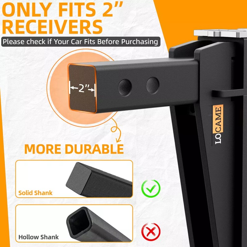 GWT Adjustable Trailer Hitch fits 2" Receiver 8" Drop Towing