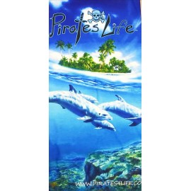 PIRATE'S LIFE Face Mask UV Buff DOLPHINS Neck Protection Boating Fishing Sun