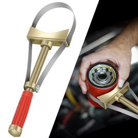 DZGKGM Heavy Oil Filter Wrenches, Strap Wrench, Adjustable Oil Filter Wrench Removal Tool for Trucks Excavators -Adjustable Strap 9-15 cm Diameter
