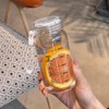 EWEIGEER High Borosilicate Glass Cup With Lid,Graduated Drinking Bottle,Portable,Leak Proof,for