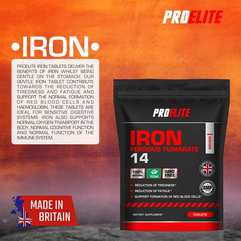 Iron Tablets High Strength 14mg - 180 Tablets - Vegan
