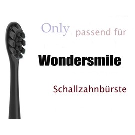 10 Pack kompatibel mit Wondersmile Elektrische Zahnbürste Ersatz Bürstenköpfe, für Wondersmile Ersatzbürsten Aufsteckbürsten Ersatzbürstenkopfe, Schwarz
