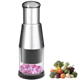 Manual Pressed Chopper, MultiFunctional Manual Press and Masher, Stainless Steel Hand Food Chopper Press for Mincing Garlic，Stainless Steel Garlic Masher Kitchen Device Household