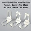 SagaSave L Corner Brackets, 10PCS Shelf Brackets, 90 Degree Right