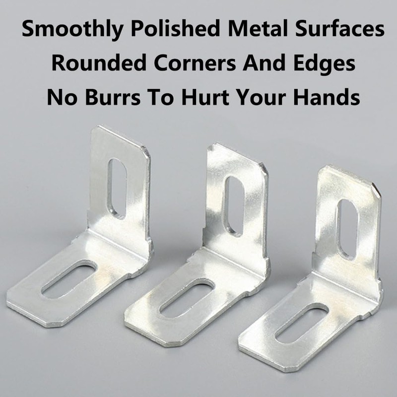 SagaSave L Corner Brackets, 10PCS Shelf Brackets, 90 Degree Right