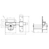 GateMate Long Throw Gate Lock 1490136, Euro Profile Keyed Alike